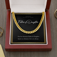 Thumbnail for GLAVICY Father and Daughter Necklace from Girls Son Message Card and Box Meaningful Gift Set for Men Family Dad Necklaces Chain Father's Day Birthday Christmas Happy Anniversary #1 Cuban Link Chain