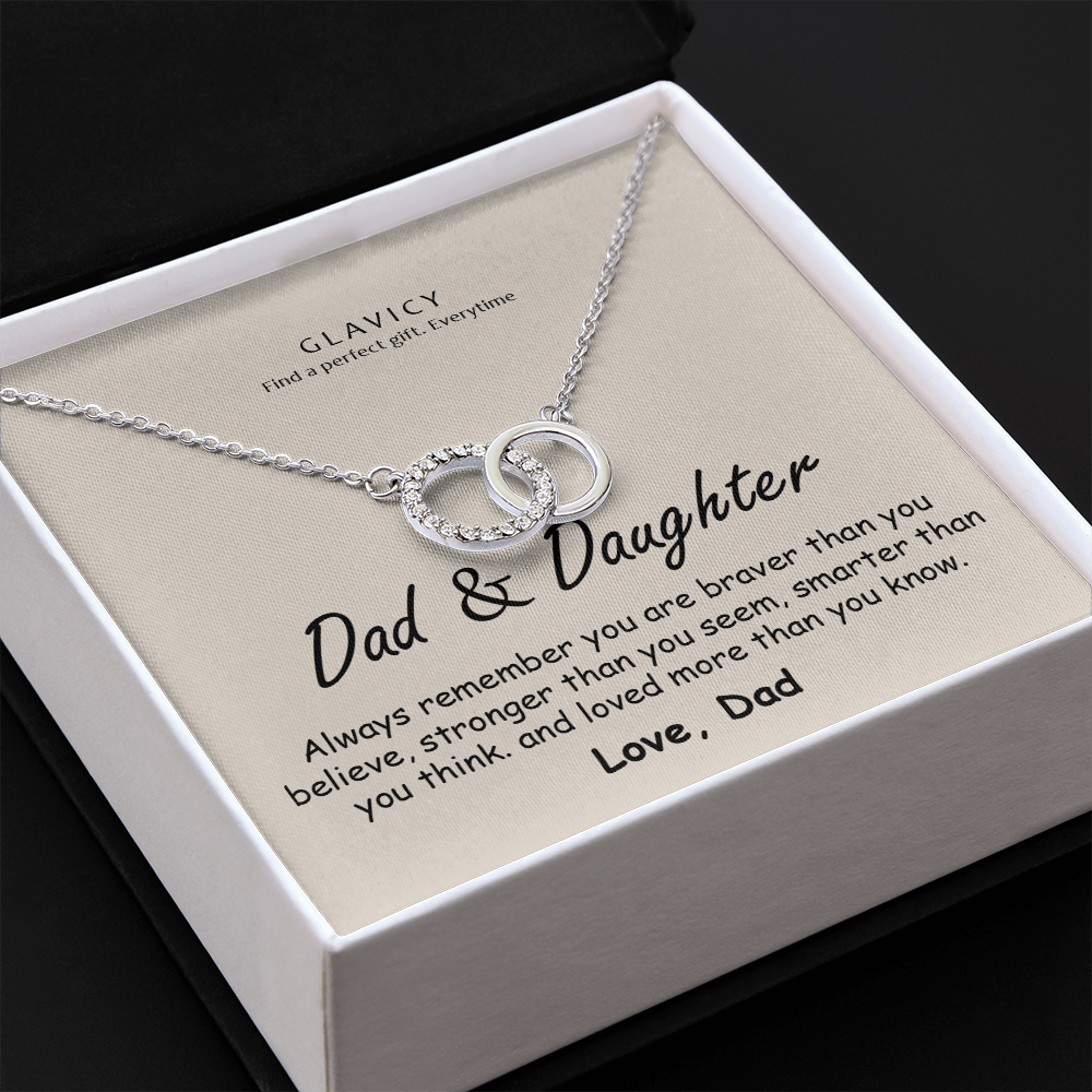 3 Dad Daughter Perfect Pair Necklace