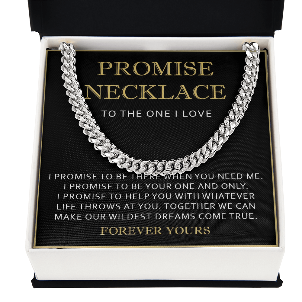 Promise Necklace Boyfriend 2908 Cuban Link New