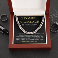 Thumbnail for Promise Necklace Boyfriend 2908 Cuban Link New