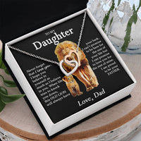 Thumbnail for 1 Lion Daughter 2411 Black  Interlocking Heart New