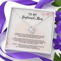 Thumbnail for GLAVICY To My Boyfriend's Mom Necklace Love Knot Message Card and Box Meaningful Gift Set for Womens Mother Family His Mothers Pandent Jewelry Birthday Gifts Christmas Happy Anniversary Mother's Day #3 Love Knot Necklace