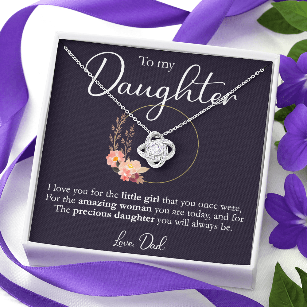 Daughter - Dad 3 Love Knot Necklace
