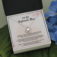 Thumbnail for GLAVICY To My Boyfriend's Mom Necklace Love Knot Message Card and Box Meaningful Gift Set for Womens Mother Family His Mothers Pandent Jewelry Birthday Gifts Christmas Happy Anniversary Mother's Day #3 Love Knot Necklace