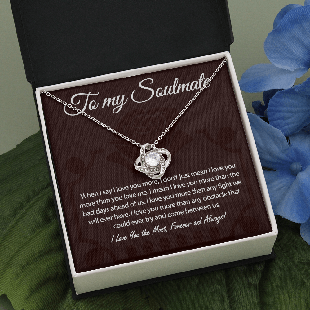 To my soulmate 4 Love Knot Necklace