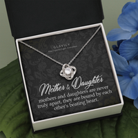Thumbnail for GLAVICY Mother & Daughter Necklaces - 14k White Gold Jewelry Love Knot Message Card and Box Gift Set for Mom Women Mother's Day Anniversary Birthday Love Knot Necklace