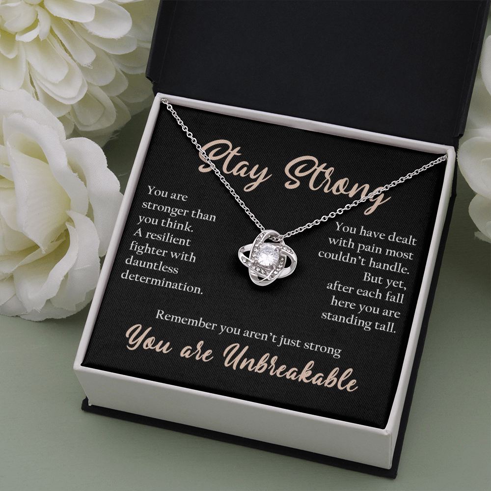 1 Stay Strong Love Knot Necklace