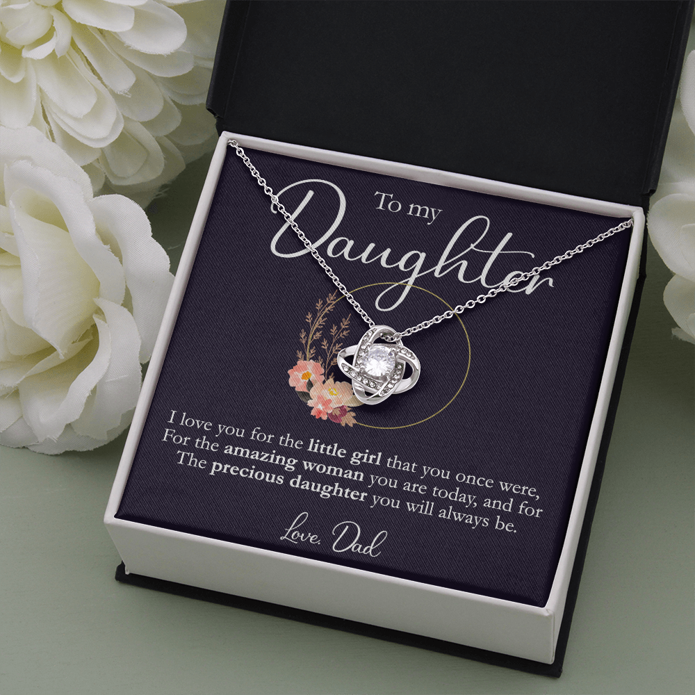 Daughter - Dad 3 Love Knot Necklace