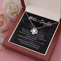 Thumbnail for To my Mother & Daughter Necklace I Love You Love Knot Message Card and Box Gift Set for Mom, Woman from Child Girls & Boys, Pendant Jewelry Happy Mother's Day Anniversary Birthday by GLAVICY Love Knot Necklace