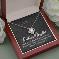 Thumbnail for GLAVICY Mother & Daughter Necklaces - 14k White Gold Jewelry Love Knot Message Card and Box Gift Set for Mom Women Mother's Day Anniversary Birthday Love Knot Necklace