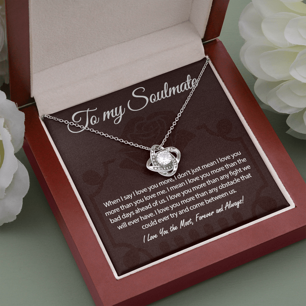 To my soulmate 4 Love Knot Necklace